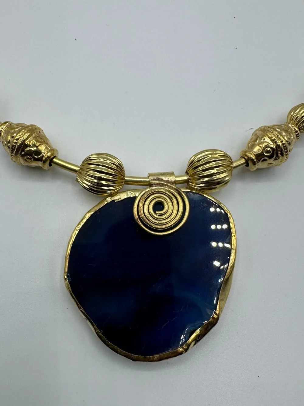 Blue Agate Collar Necklace - Picture 3 of 6